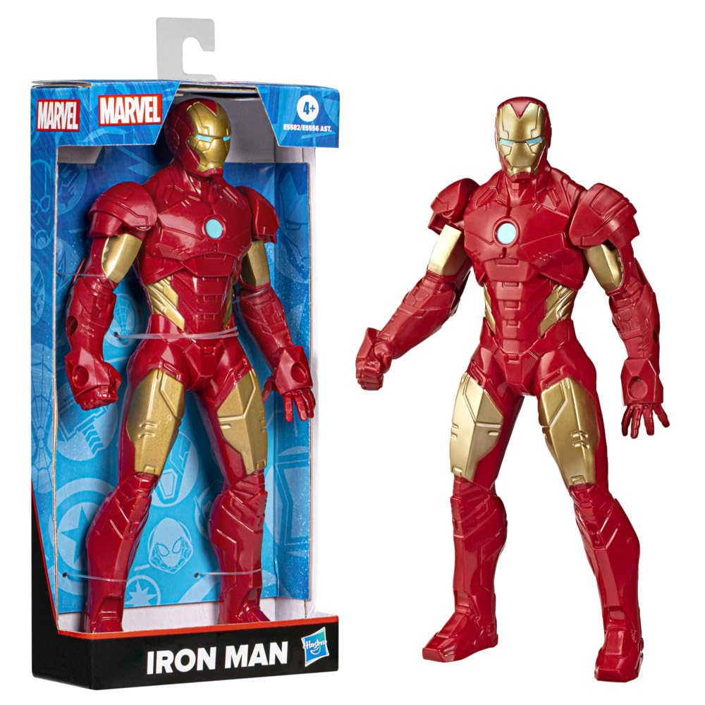 MARVEL Avengers Captain America 9.5-inch Scale Action Figure Toy, Comics-Inspired Design, for Ages 4 and Up