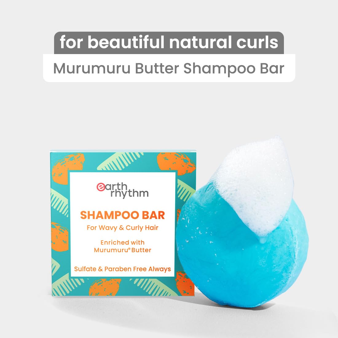 Murumuru Butter Shampoo Bar for Dry, Curly Hair - Sulfate-Free, 80g