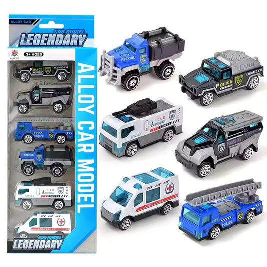 Galaxy Hi-Tech Mini Metal Die Cast Car Toy Vehicle Play Set, Free Wheel High Speed Unbreakable, Small Racing Movie Vehicle Car for Exciting Playtime Adventures for Kid, Multicolor, Set of 6
