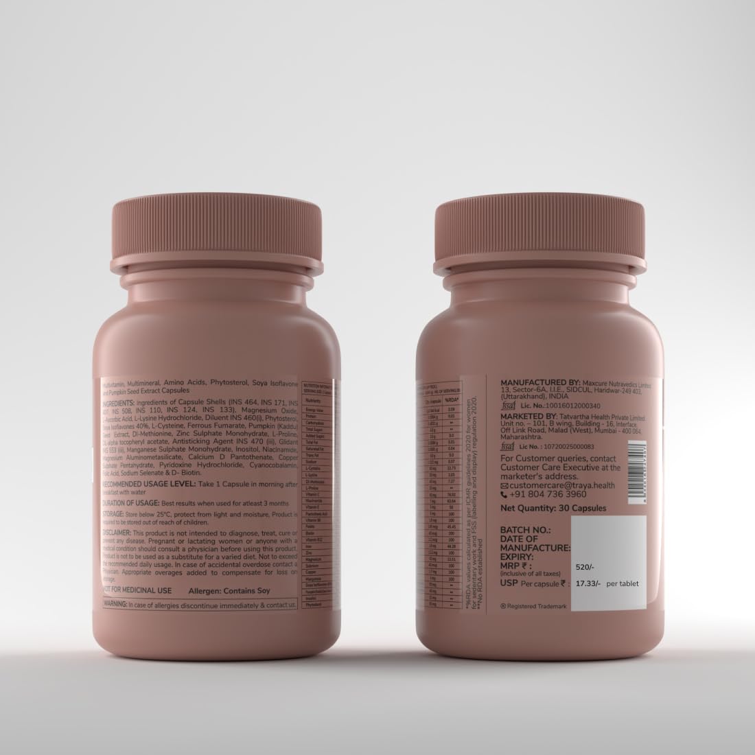 Traya Hair Vitamins for Women - Keratin & Biotin Hair Growth Supplements