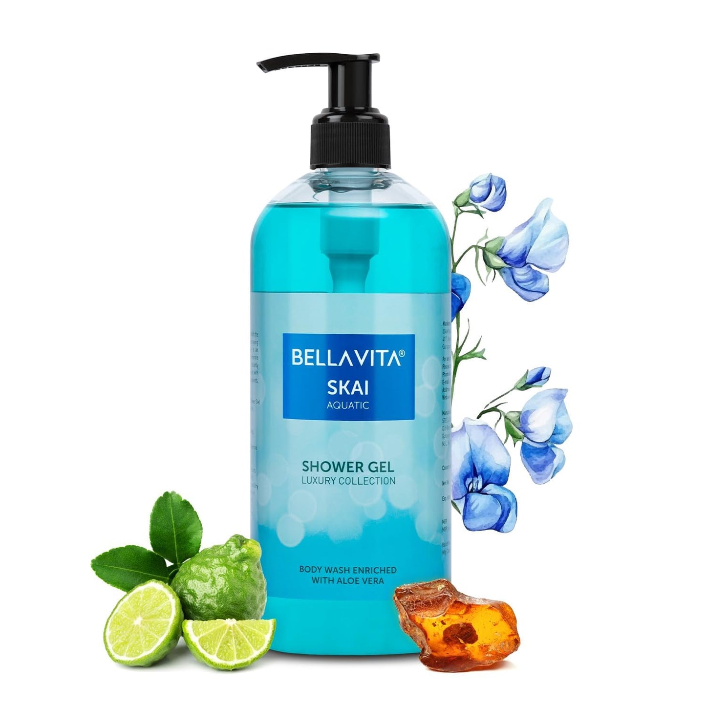 Bella Vita Luxury CEO MAN Body Wash Shower Gel for Men |Men's Bodywash 500ml | Deep Cleansing, Hydrating, Moisturising with Aloe Vera Extract & Charcoal Powder| Suitable for All Skin Types