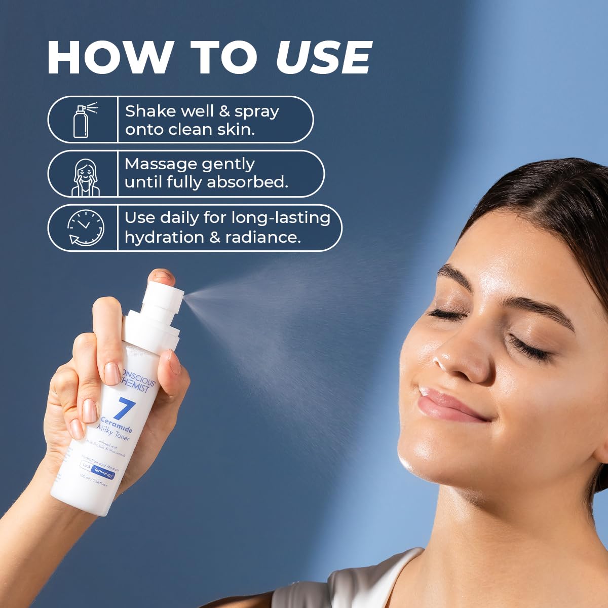 Conscious Chemist Niacinamide & Ceramide Face Toner 100ml - Hydrating & Brightening