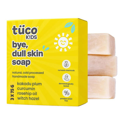 Tuco Kids Soap 6-Pack with Turmeric, Shea & Coconut, Paraben-Free, Ages 2-15