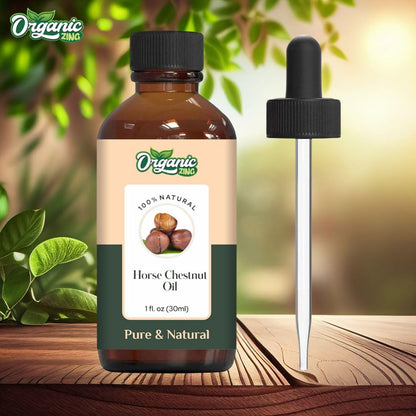 Organic Zing Horse Chestnut (Aesculus hippocastanum) Oil | Pure & Natural Essential Oil for Skincare, Hair Care & Massage