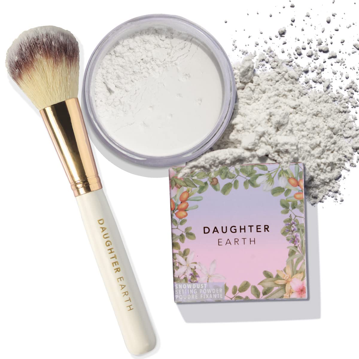 Daughter Earth Snowdust Setting Powder 12g - Matte, Oil Control, Pore Blurring