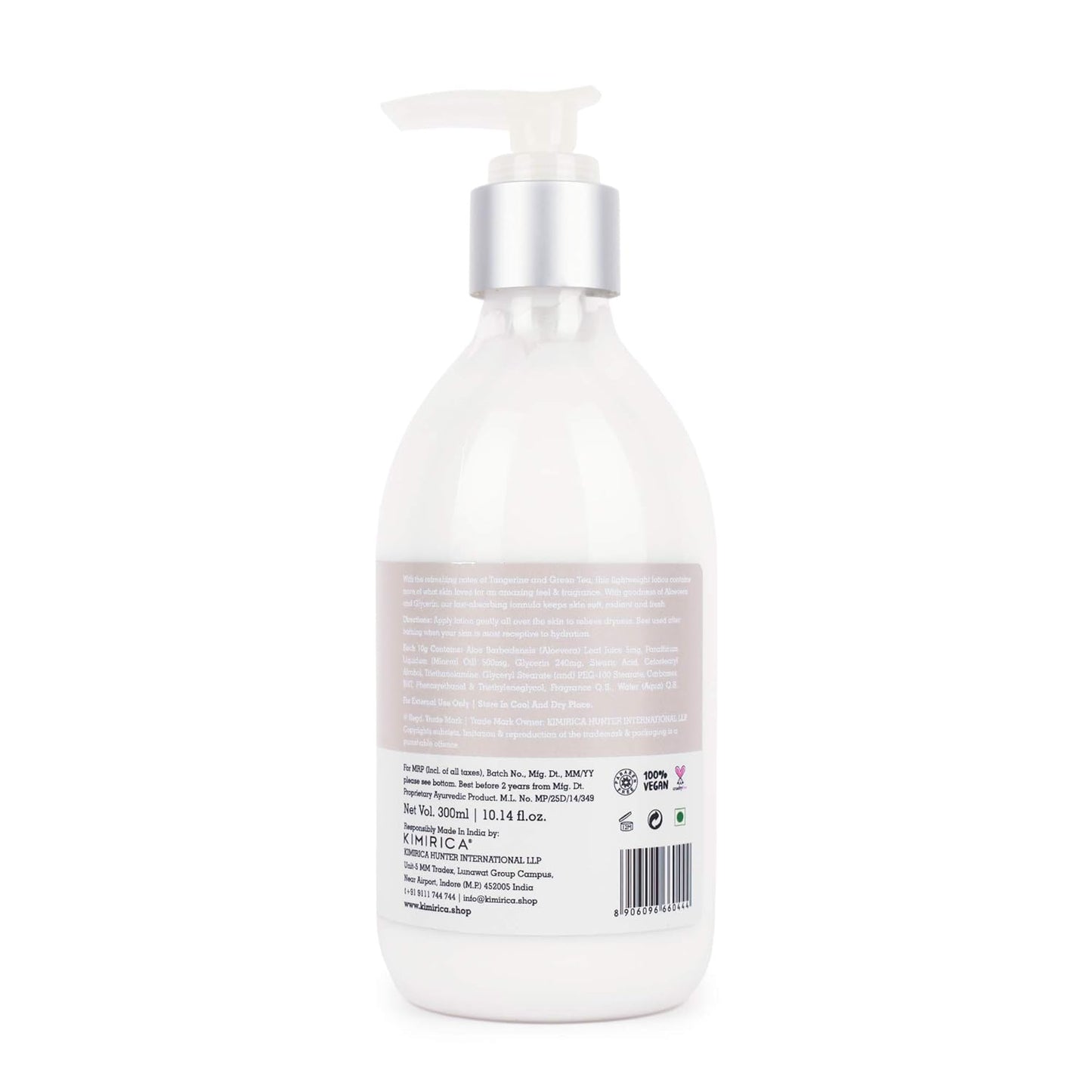 Kimirica Five Elements Luxury Body Lotion, Tangerine & Green Tea, 300ml