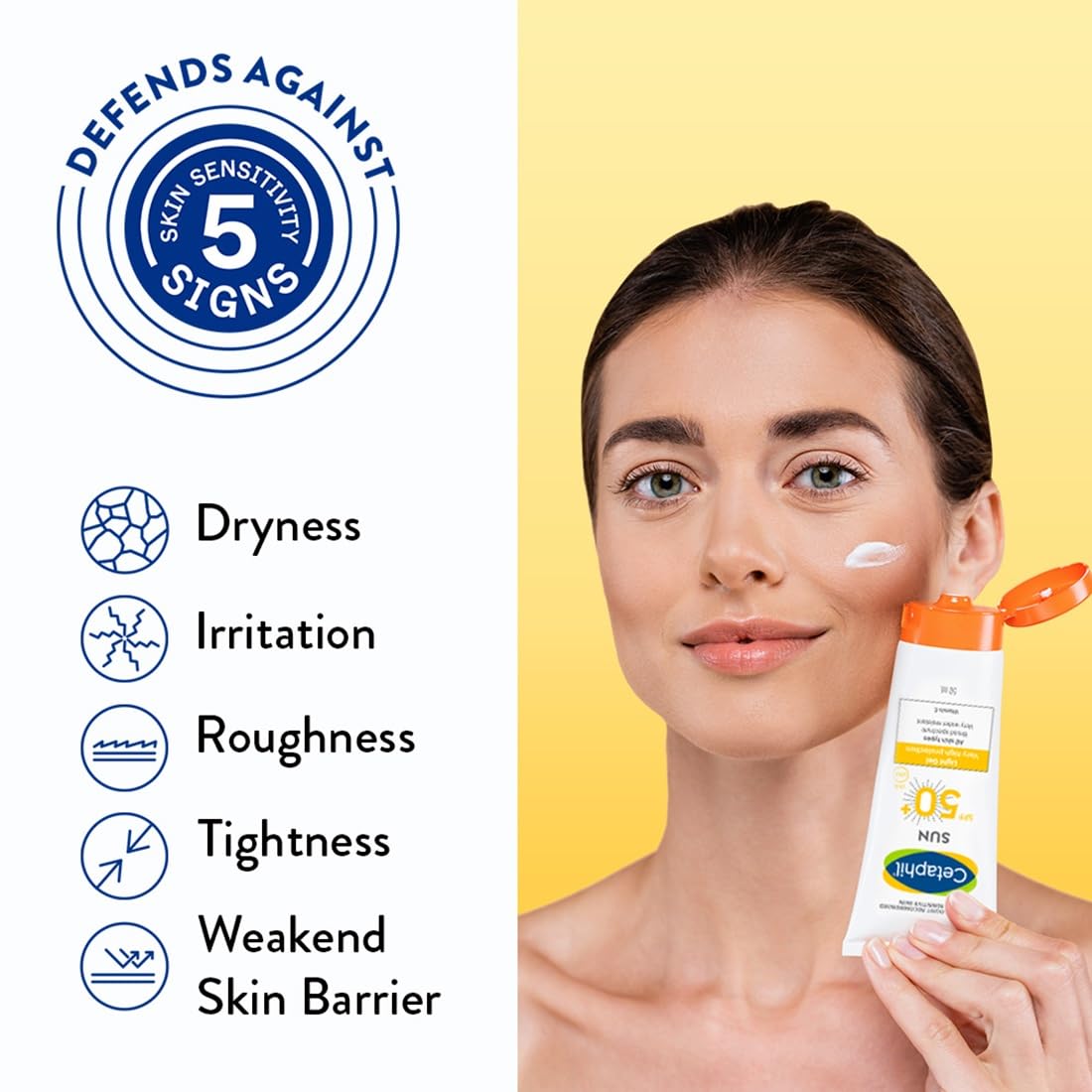 Cetaphil Sun SPF 50 Sunscreen For Combination Skin Type, Very High Protection Lightweight Gel, Water-resistant, Vitamin E, 50 ml