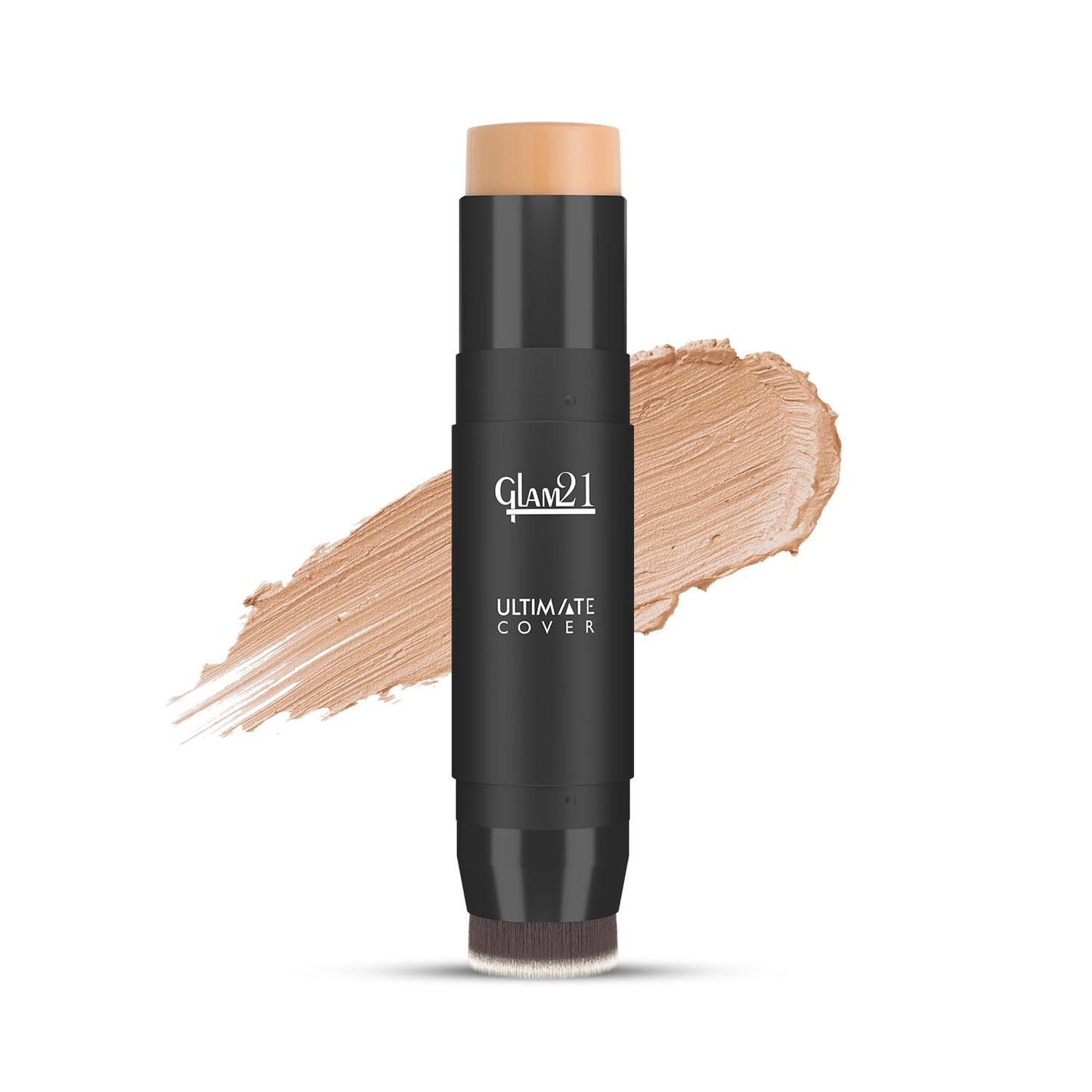 Glam21 Foundation Stick with Brush, Waterproof Matte Finish, 8g Vanilla Twist