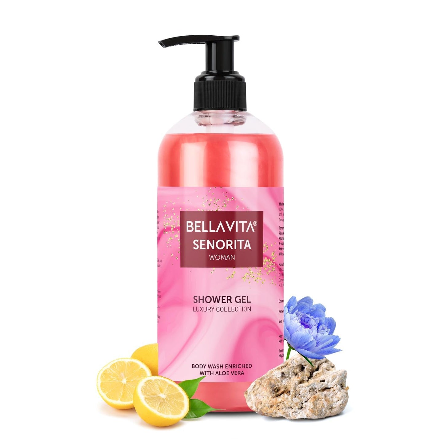 Bella Vita Luxury CEO MAN Body Wash Shower Gel for Men |Men's Bodywash 500ml | Deep Cleansing, Hydrating, Moisturising with Aloe Vera Extract & Charcoal Powder| Suitable for All Skin Types