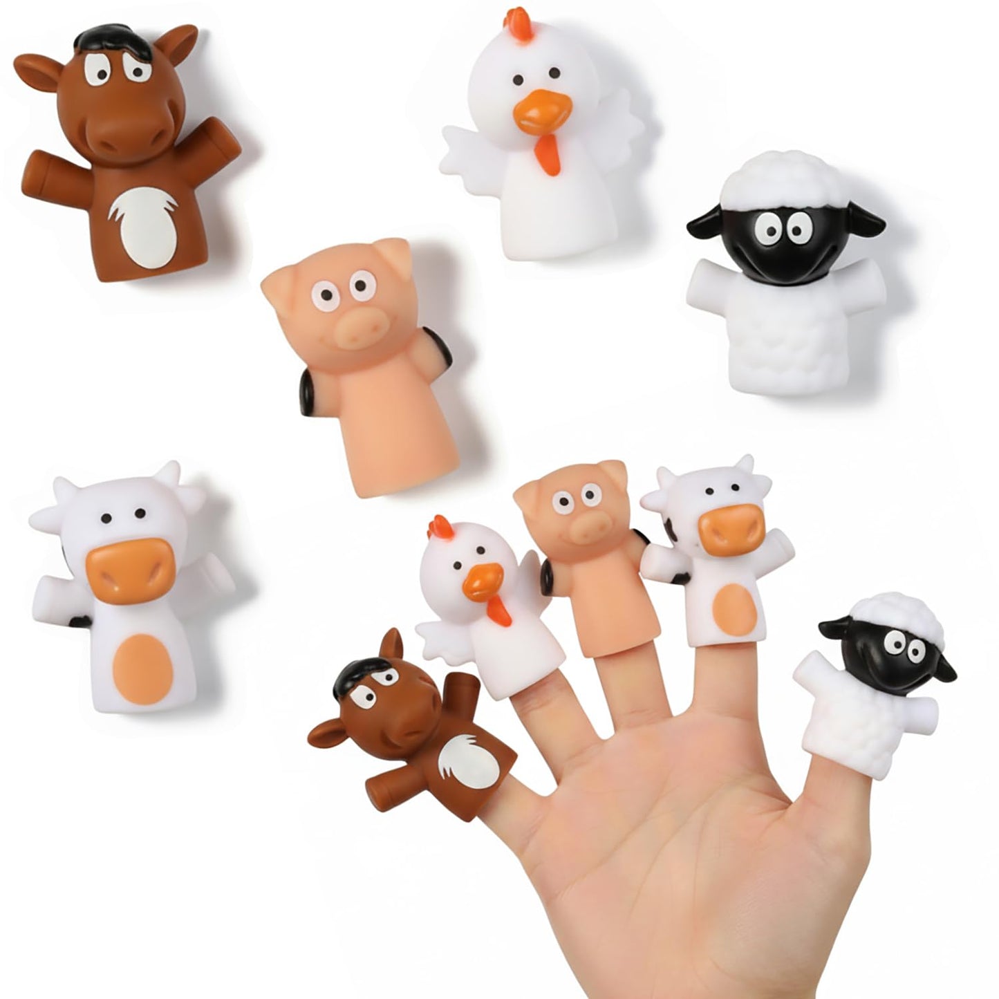 House of Quirk Animal Finger Puppets - Set of10