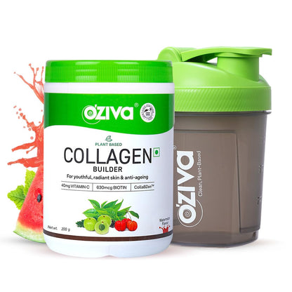 OZiva Phyto Ceramides+ Collagen Builder | For Mositure Retention, Barrier Repair & Hydration Boost | With Suran Extracts, CollabZen & SesZen-Bio | Blueberry Flavour