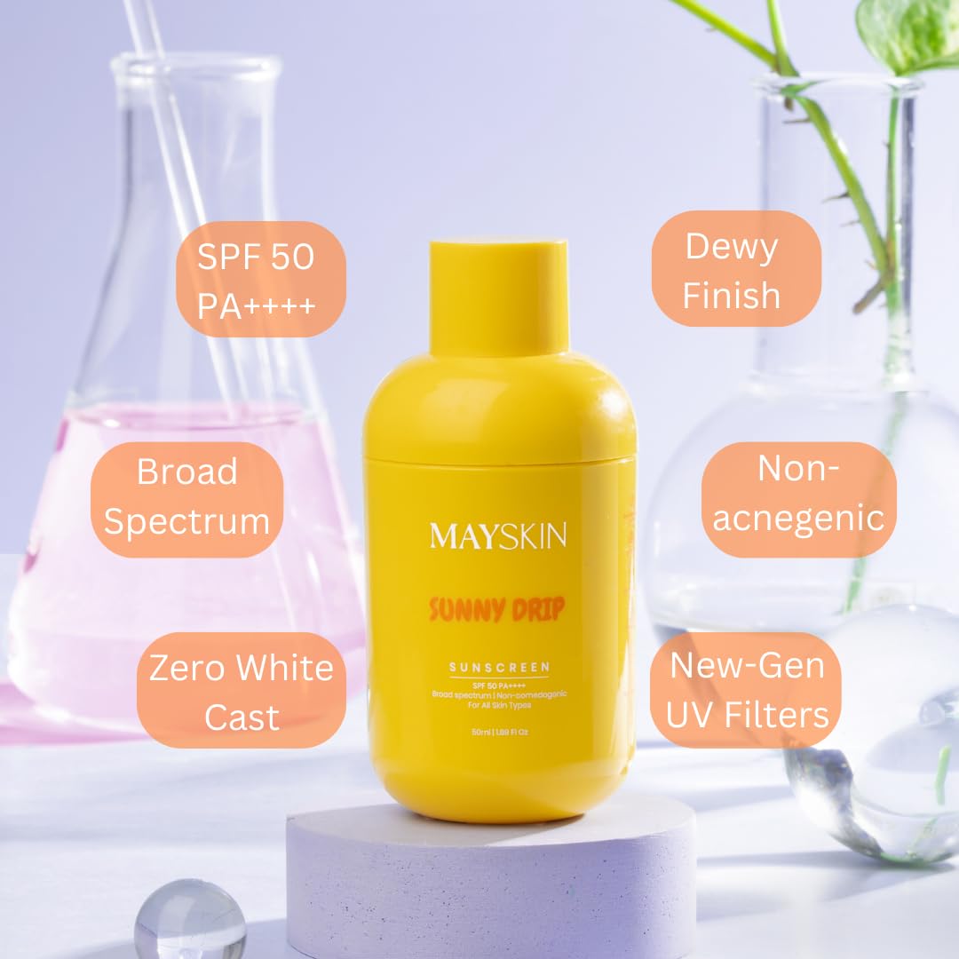 Mayskin SPF50 Sunscreen: Hydrating, Soothing, Broad Spectrum, 50ml