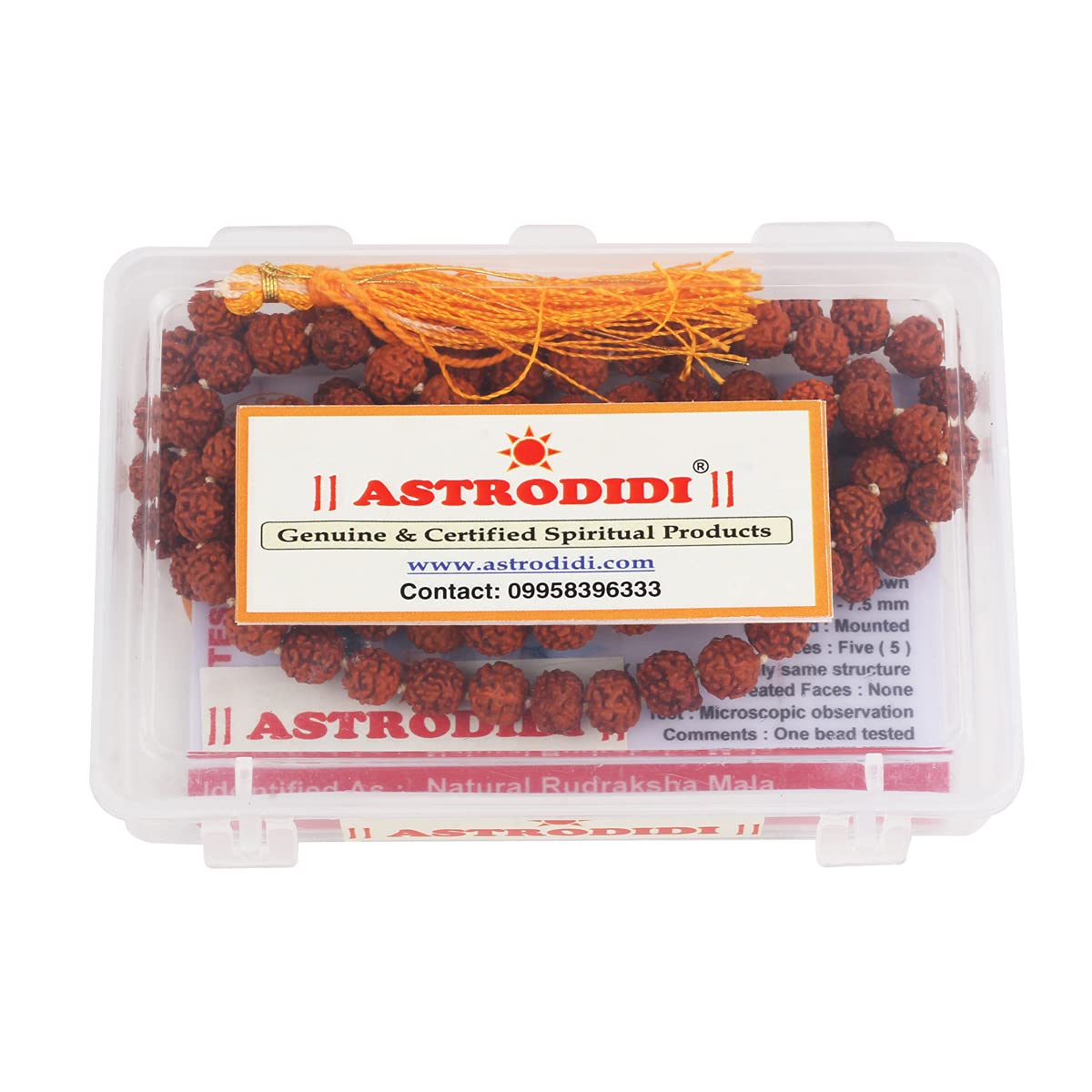 ASTRODIDI 5 Mukhi Rudraksha Mala Panchmukhi Mala for Men and Women