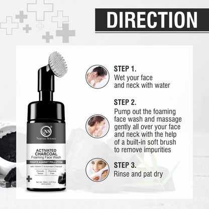 Nuerma Science Charcoal Foaming Face Wash