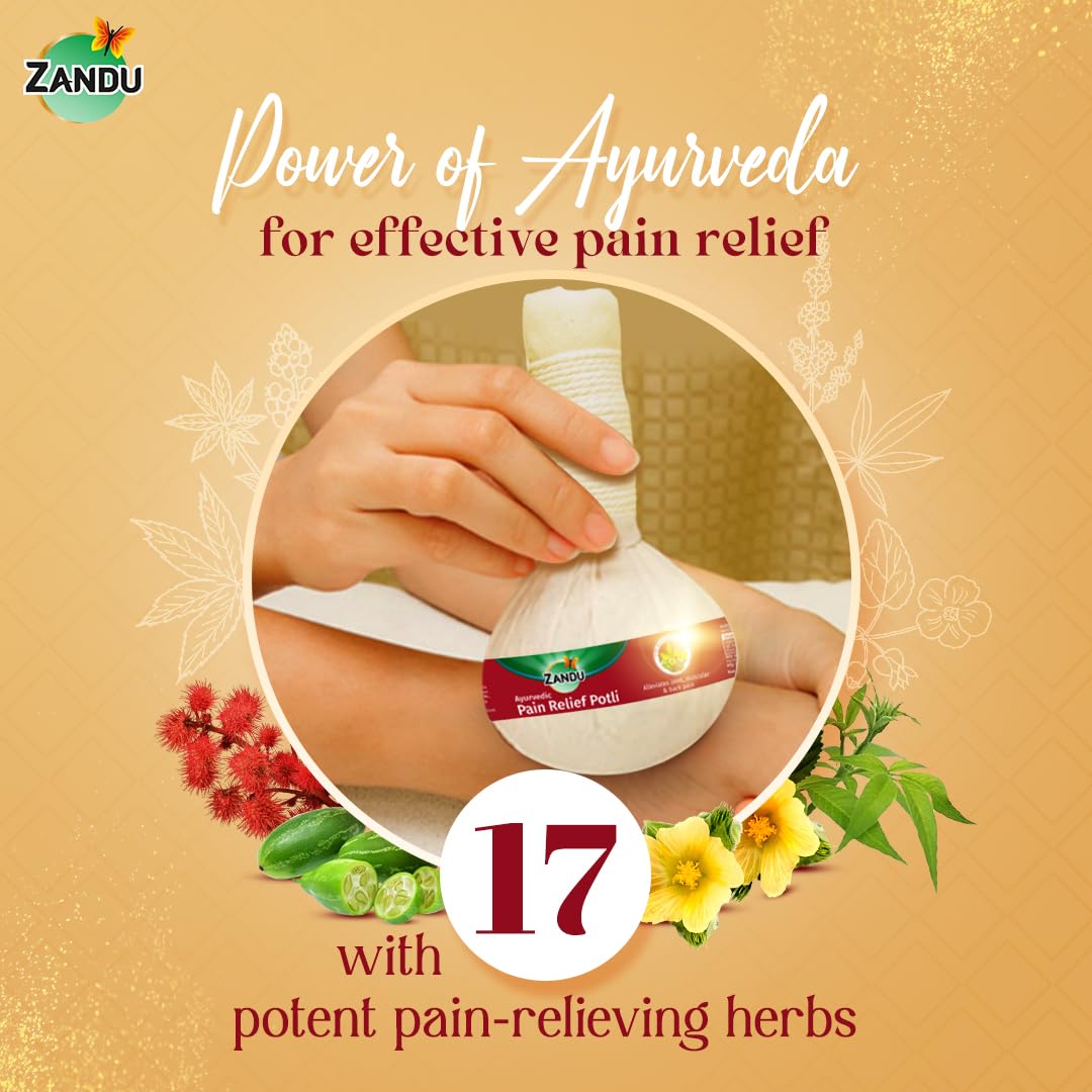 Zandu Ayurvedic Pain Relief Potli 180g – Herbal Massage for Joint & Muscle Pain