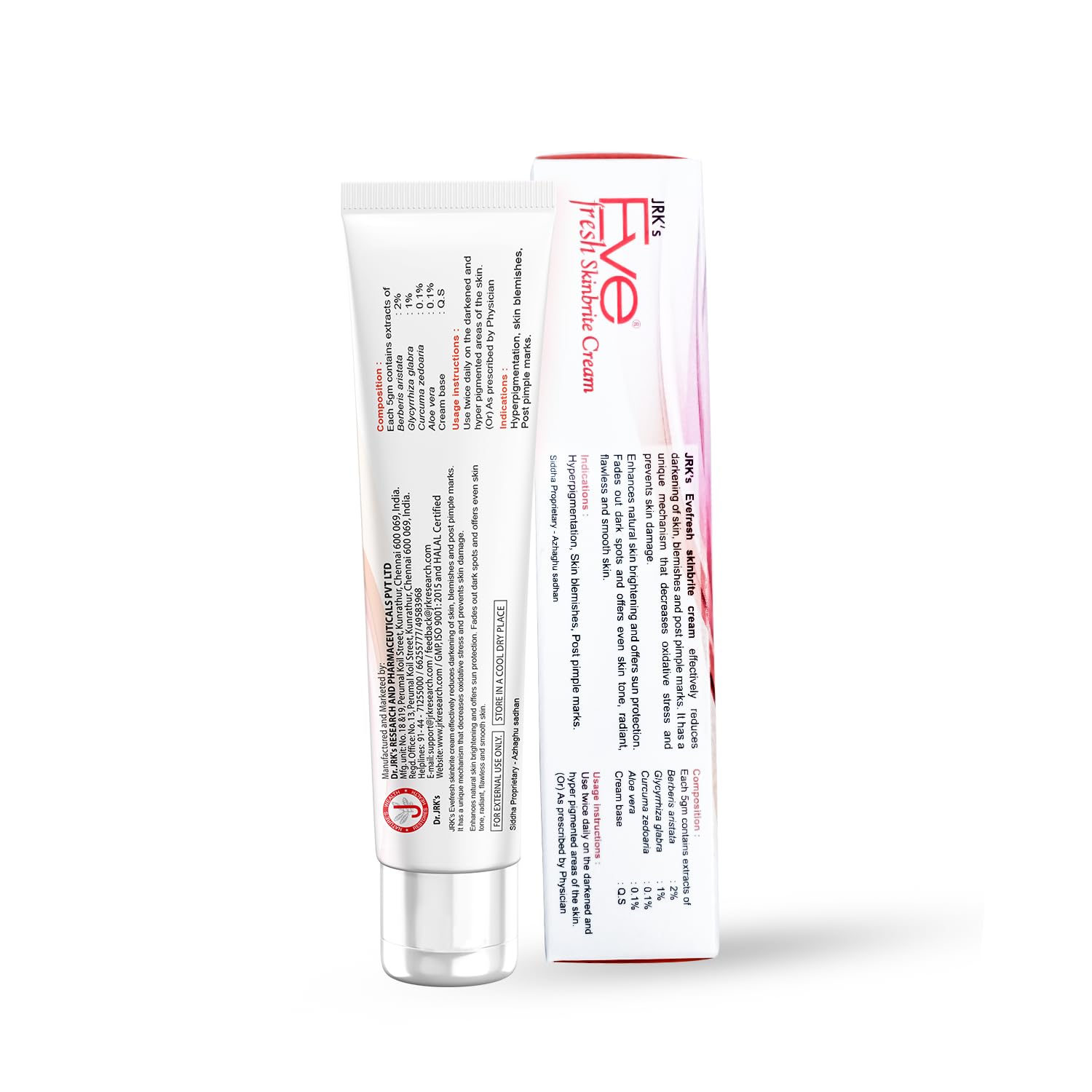 EVE FRESH SKINBRITE 15 SPF CREAM for Dry Skin 25 GM Pack of 2