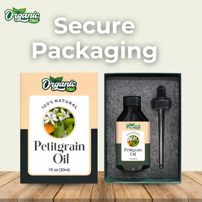 Organic Zing Petitgrain (Citrus aurantium L.) Oil | Pure & Natural Essential Oil for Aroma, Diffuser & Skincare