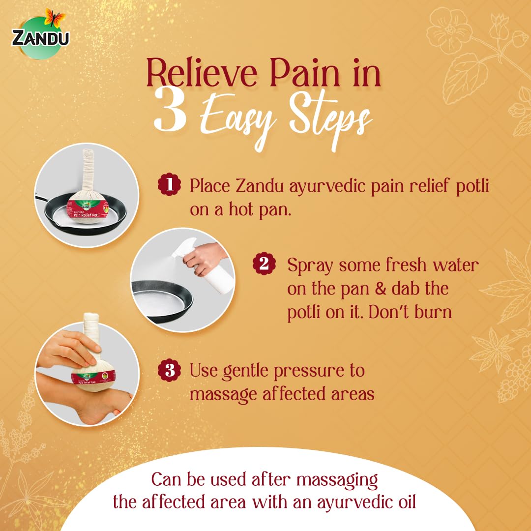 Zandu Ayurvedic Pain Relief Potli 180g – Herbal Massage for Joint & Muscle Pain
