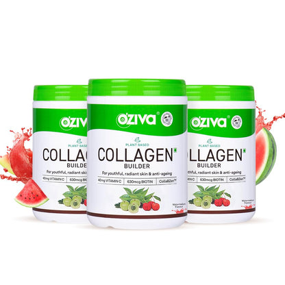 OZiva Phyto Ceramides+ Collagen Builder | For Mositure Retention, Barrier Repair & Hydration Boost | With Suran Extracts, CollabZen & SesZen-Bio | Blueberry Flavour