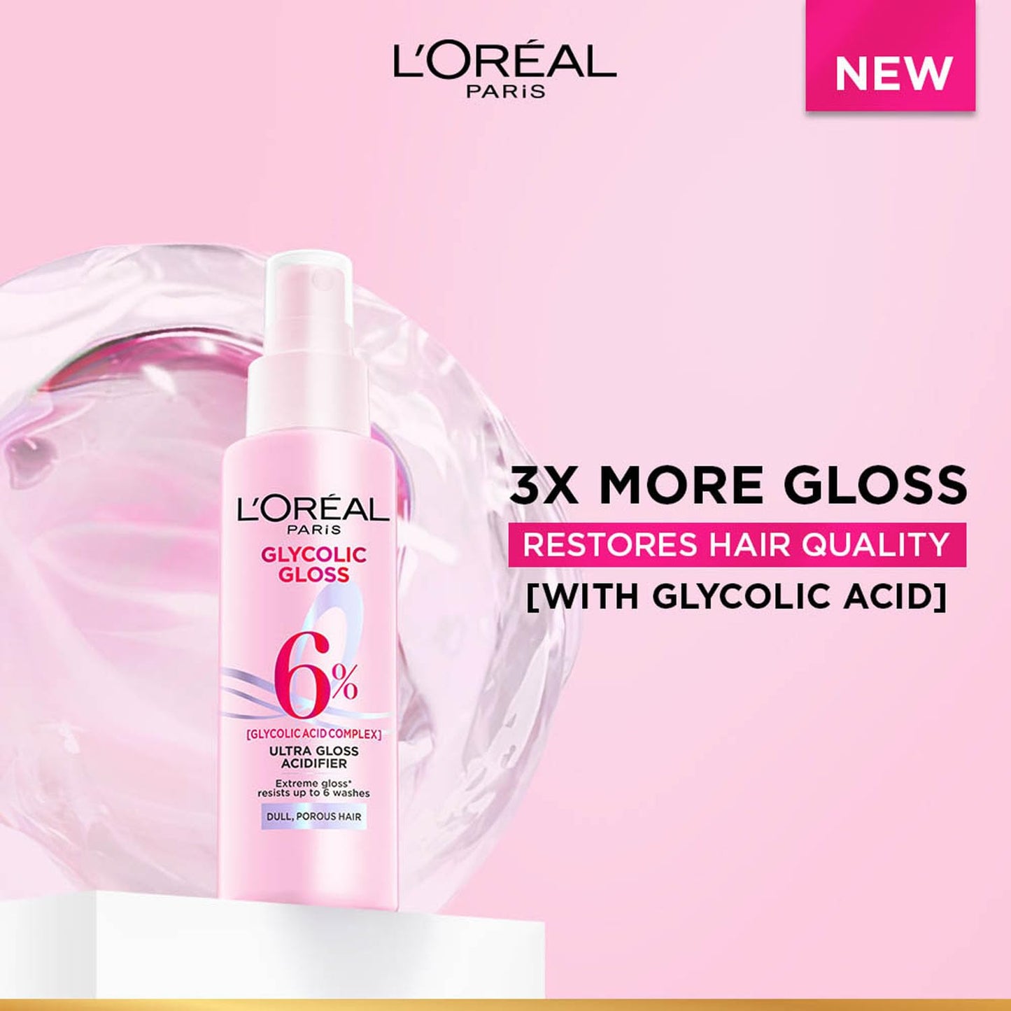L’Oréal Paris Glycolic Gloss Shine Treatment, 100ml