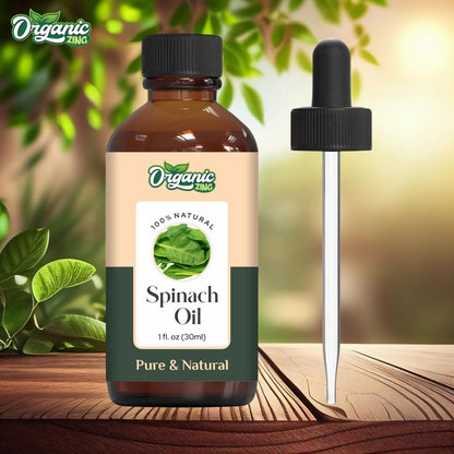 Organic Zing Spinach (Spinacia Oleracea) Oil | Pure & Natural Essential Oil for Aroma, Diffusers, Skincare & Haircare