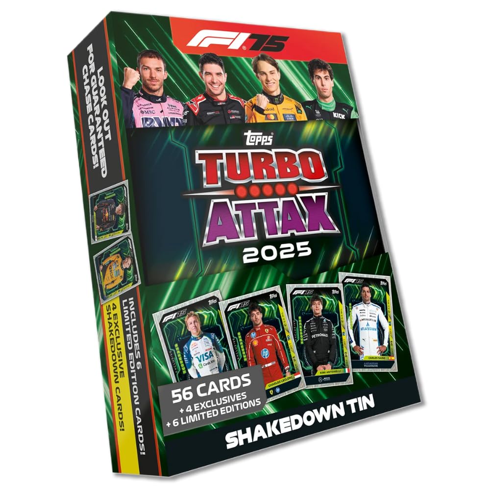 Topps Turbo Attax Formula 1 2025 Trading and Collectible Card Game (Mega Tin - Diamond Edition)