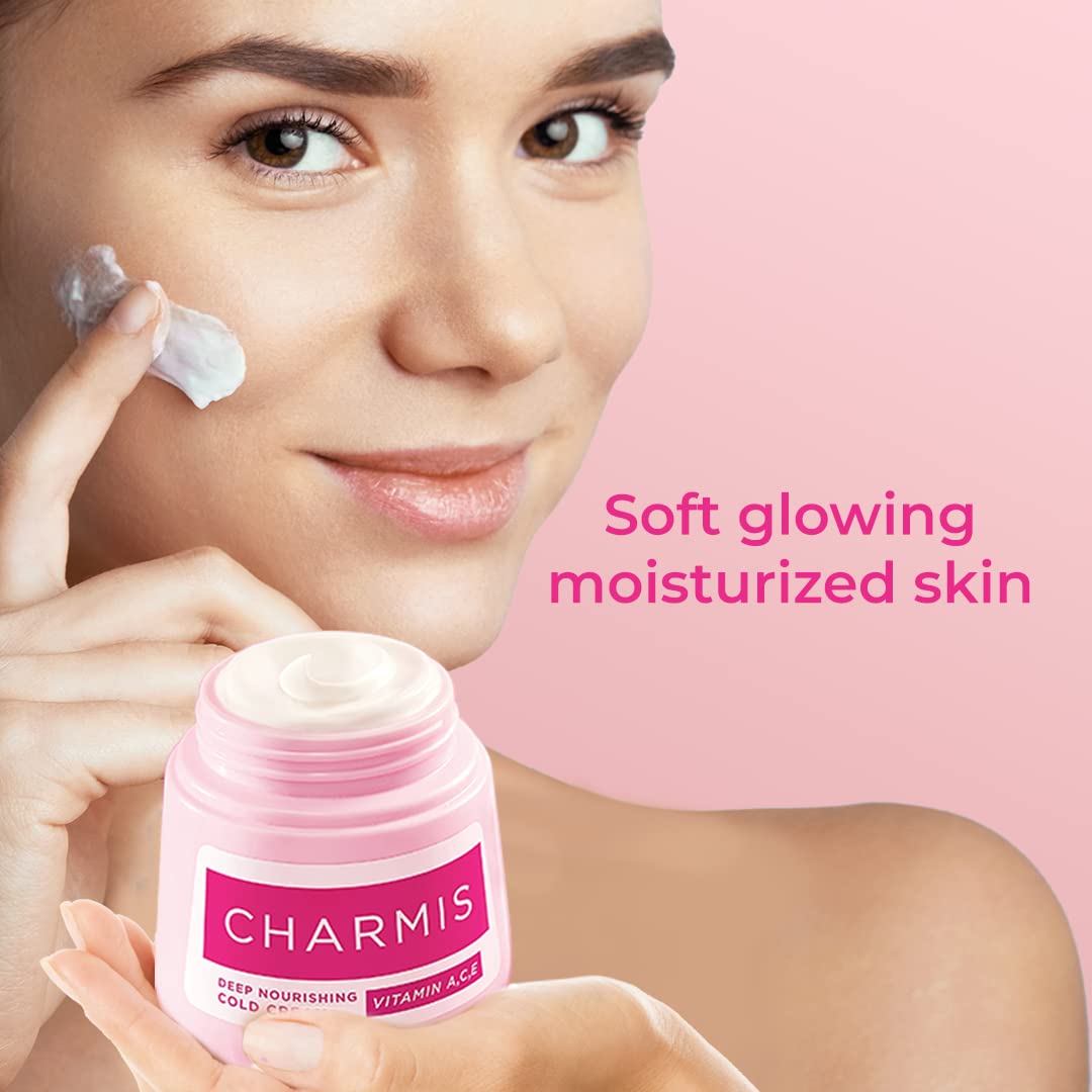 Charmis Luxury Cold Cream with Vitamins A, C, E for Radiant Skin, 200ml
