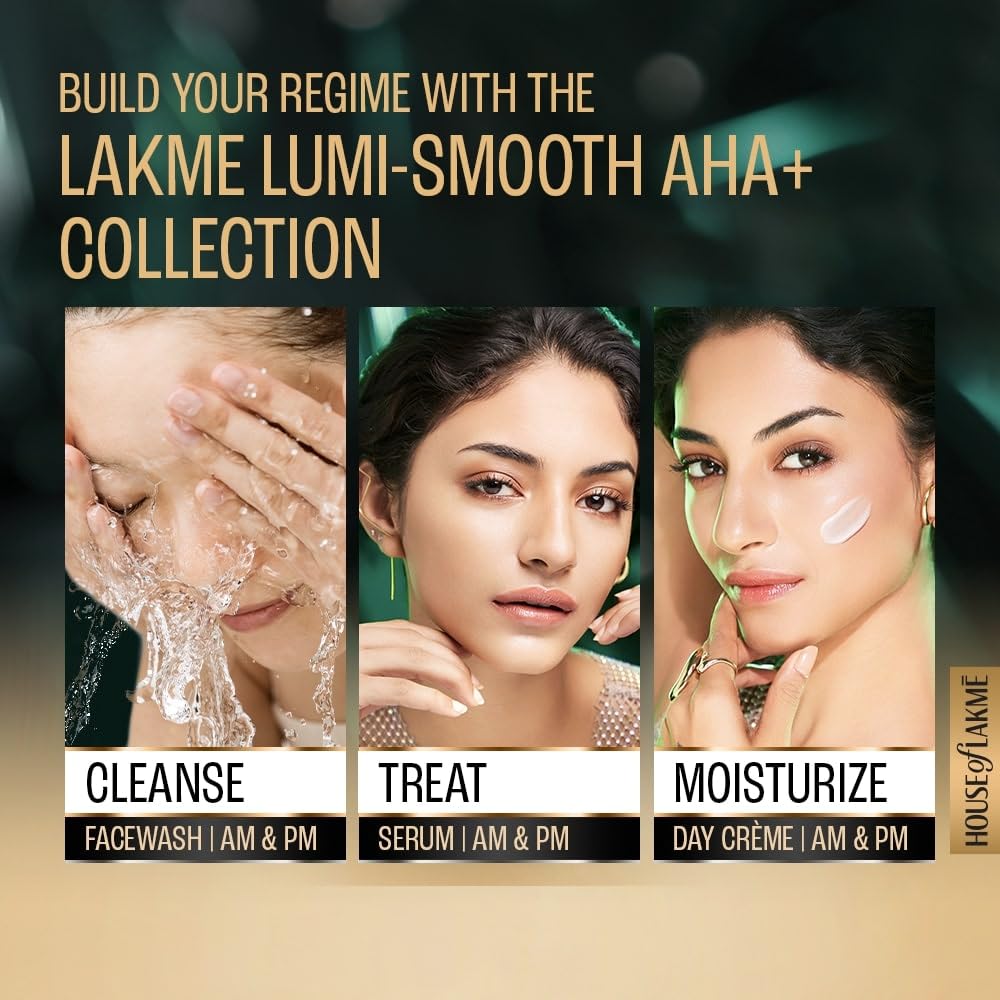 Lakme Lumi Smooth AHA+BHA+PHA+B3 cream to exfoliate & unclog pores 50G