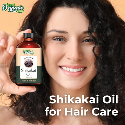 Organic Zing Shikakai (Acacia concinna) Oil | Pure & Natural Essential Oil for Haircare & Massage