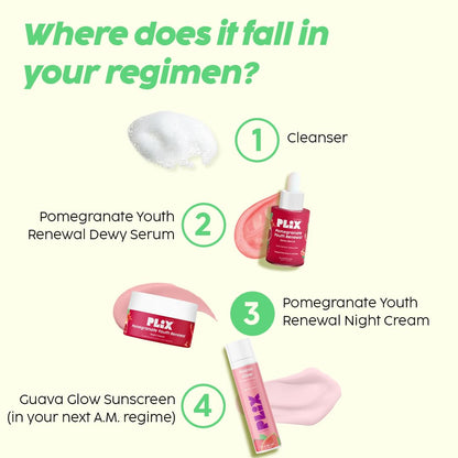 Plix Pomegranate Retinol & Bakuchi Night Cream 50g - Anti-Aging for All