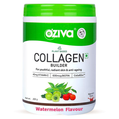 OZiva Phyto Ceramides+ Collagen Builder | For Mositure Retention, Barrier Repair & Hydration Boost | With Suran Extracts, CollabZen & SesZen-Bio | Blueberry Flavour