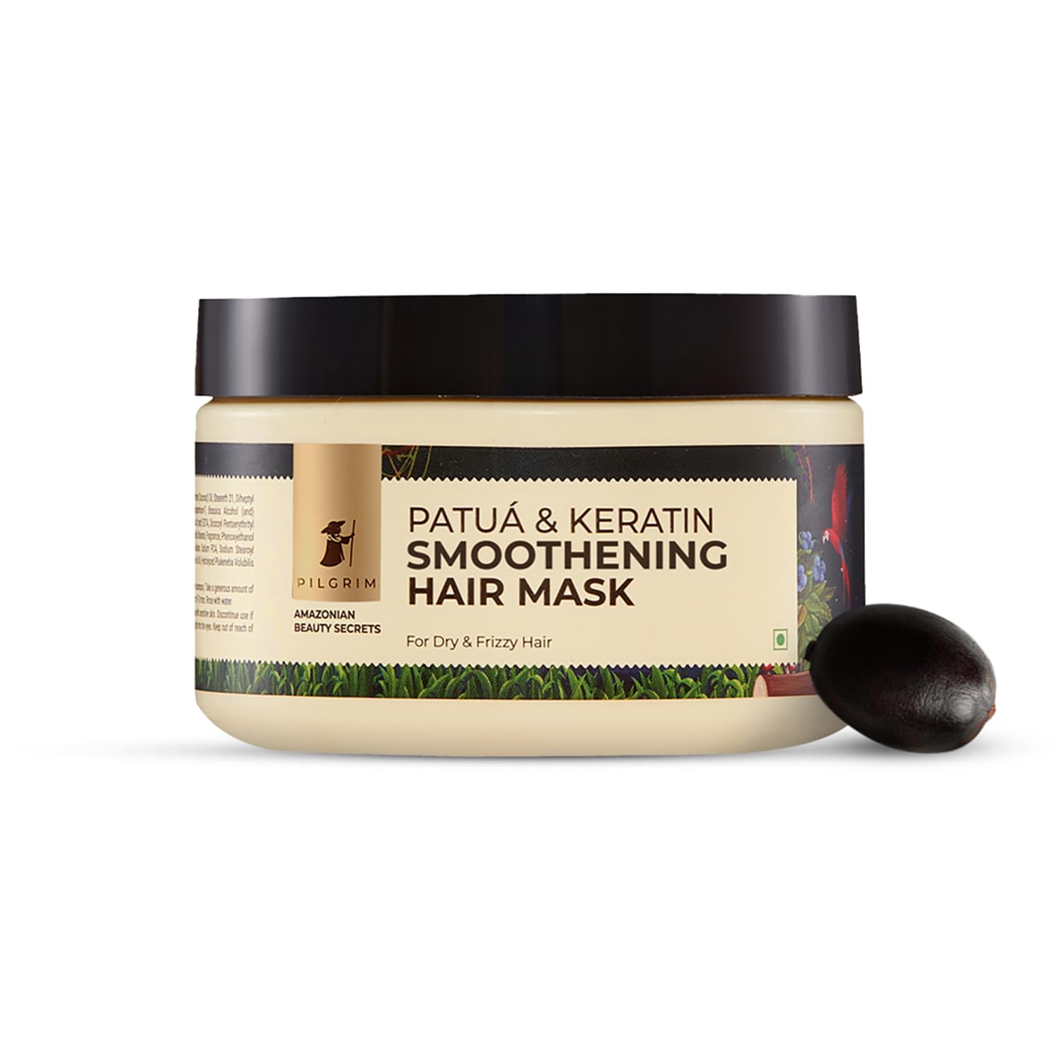 Pilgrim Amazonian Patua & Keratin Strengthening Hair Mask For Dry & Frizzy Hair With Sacha Inchi