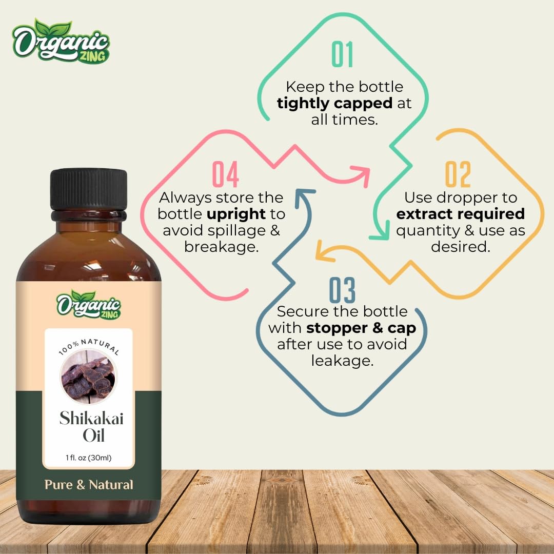 Organic Zing Shikakai (Acacia concinna) Oil | Pure & Natural Essential Oil for Haircare & Massage