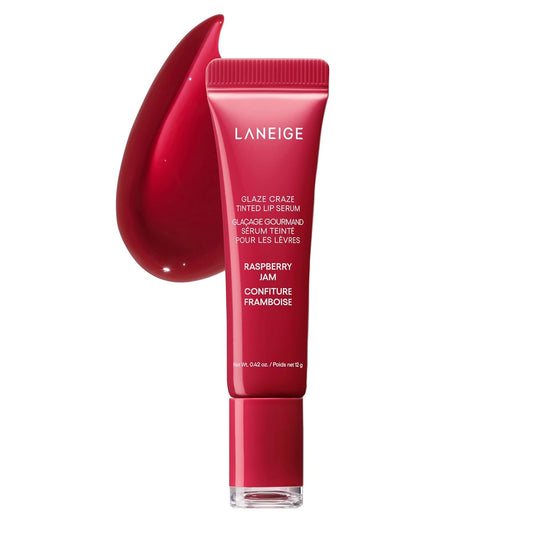 Laneige Glaze Craze Tinted Lip Serum | Plumping, Nourishing Hydration with Polypeptide and Ceramides | Lip Balm for Dry & Chapped Lips |Ultra Glamorous Shiny Lips