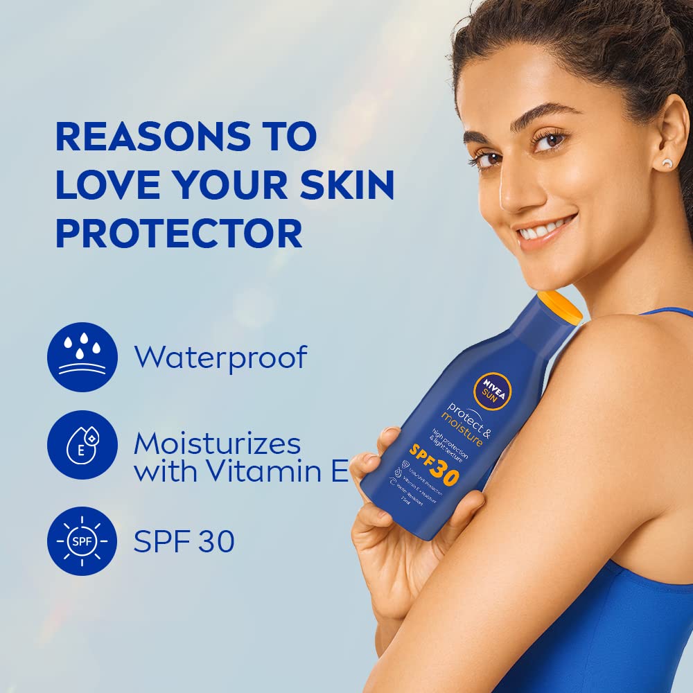 NIVEA Sun Protect SPF 30 Sunscreen 75ml - Luxury UVA/UVB Moisture Shield