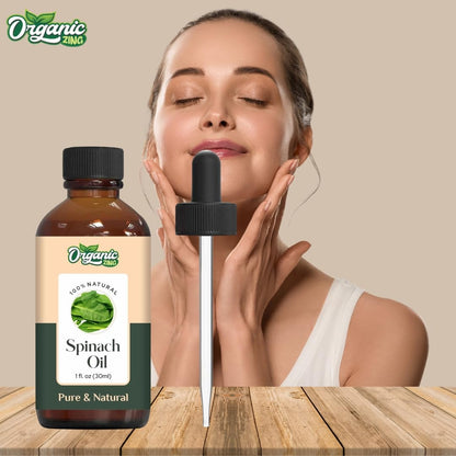 Organic Zing Spinach (Spinacia Oleracea) Oil | Pure & Natural Essential Oil for Aroma, Diffusers, Skincare & Haircare