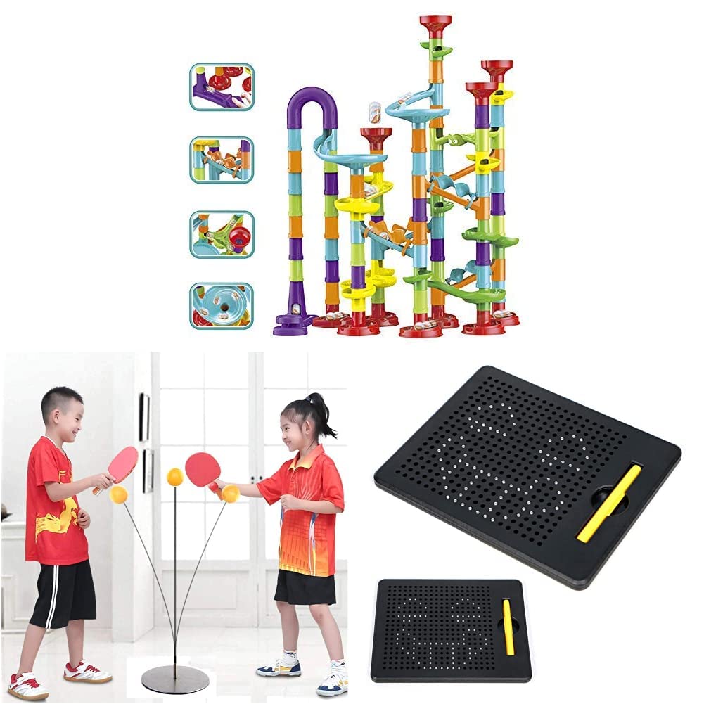 Chocozone Marble Run Track 108 Piece Marble Maze Building Sets Challenge Levels for STEM Learning, Educational Building Blocks Toys for 5 Years Old Toys for Kids