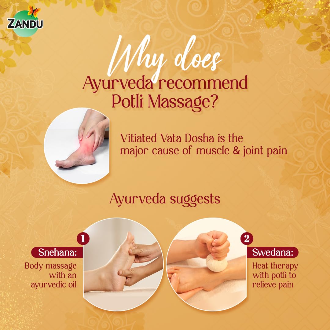 Zandu Ayurvedic Pain Relief Potli 180g – Herbal Massage for Joint & Muscle Pain