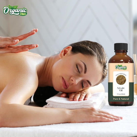 Organic Zing Ajwain (Trachyspermum Ammi) Oil | Pure & Natural Essential Oil for Skincare, Hair Care & Massage