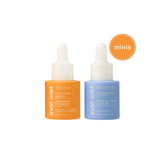 indē wild Luxury Serum Duo Gift Set - Vitamin C & Bakuchiol for Radiant Skin