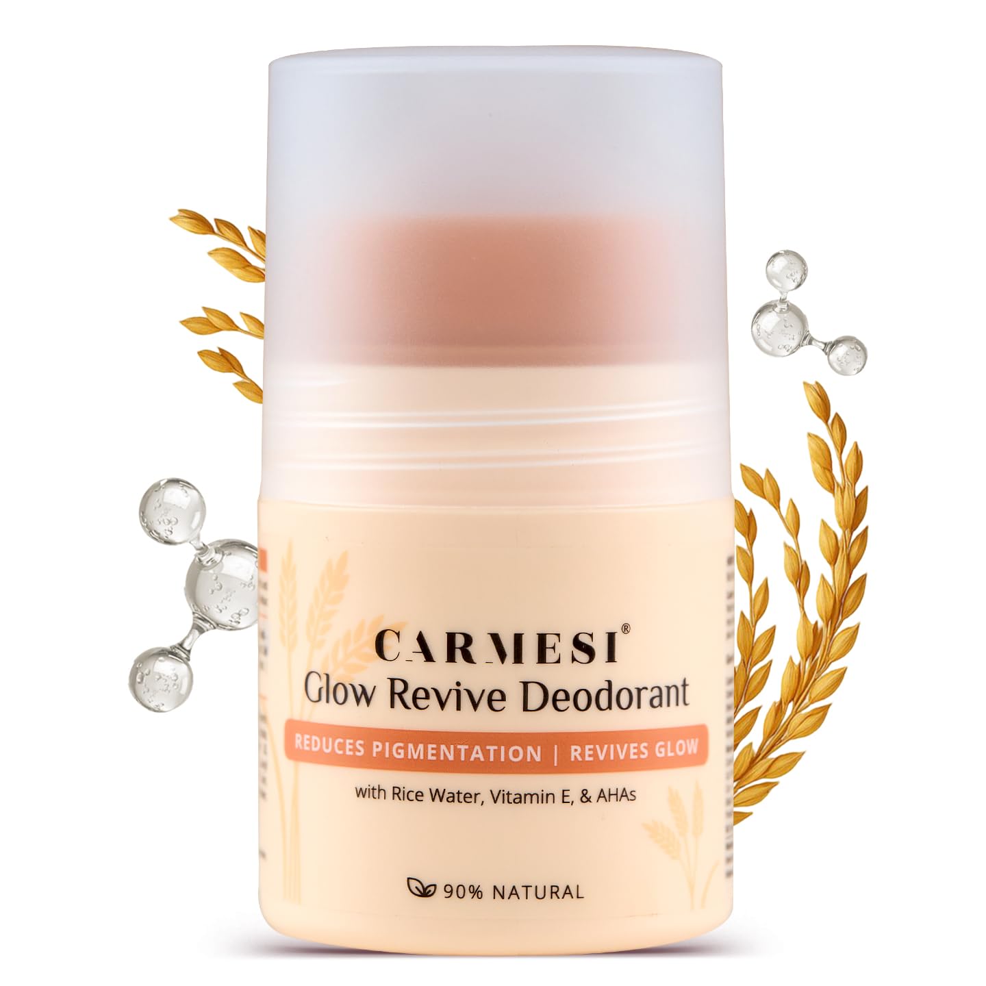 Carmesi Glow Revive Underarm Roll-On Deodorant for Women 50ml