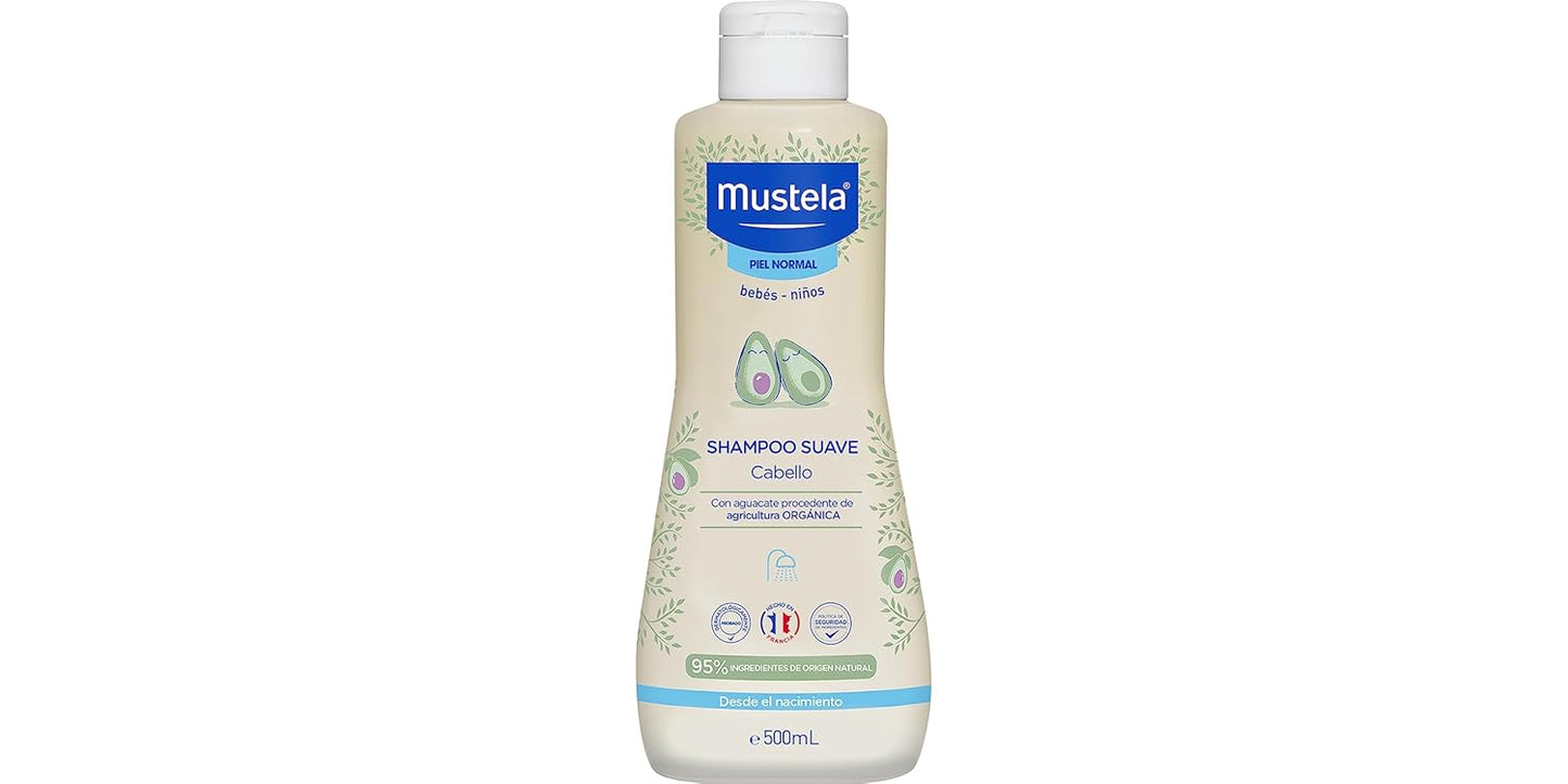 Mustela Gentle Baby Shampoo 6.76 fl oz - Tear-Free, Plant-Based Formula