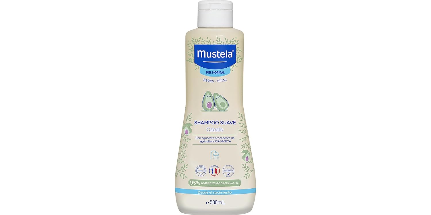 Mustela Gentle Baby Shampoo 6.76 fl oz - Tear-Free, Plant-Based Formula