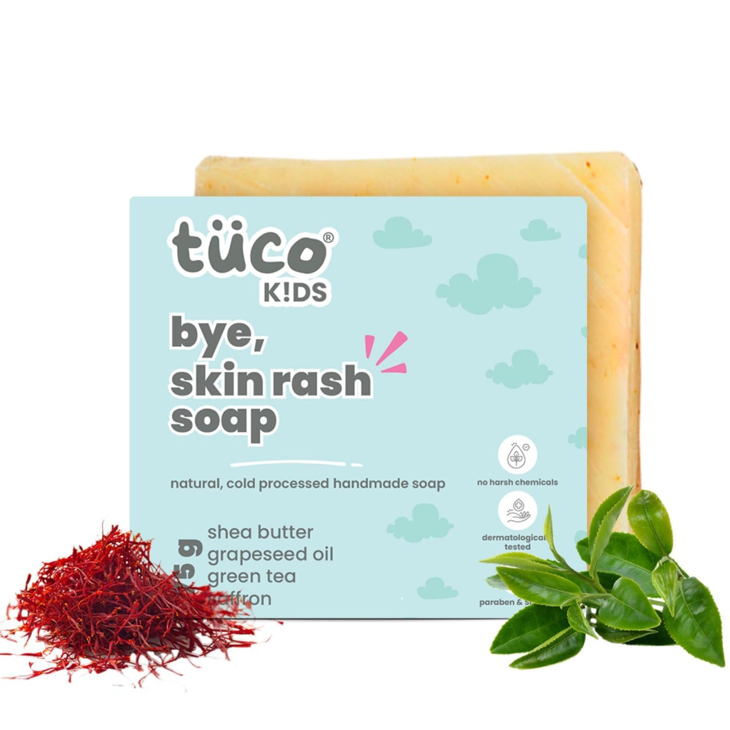 Tuco Kids Soap 6-Pack with Turmeric, Shea & Coconut, Paraben-Free, Ages 2-15