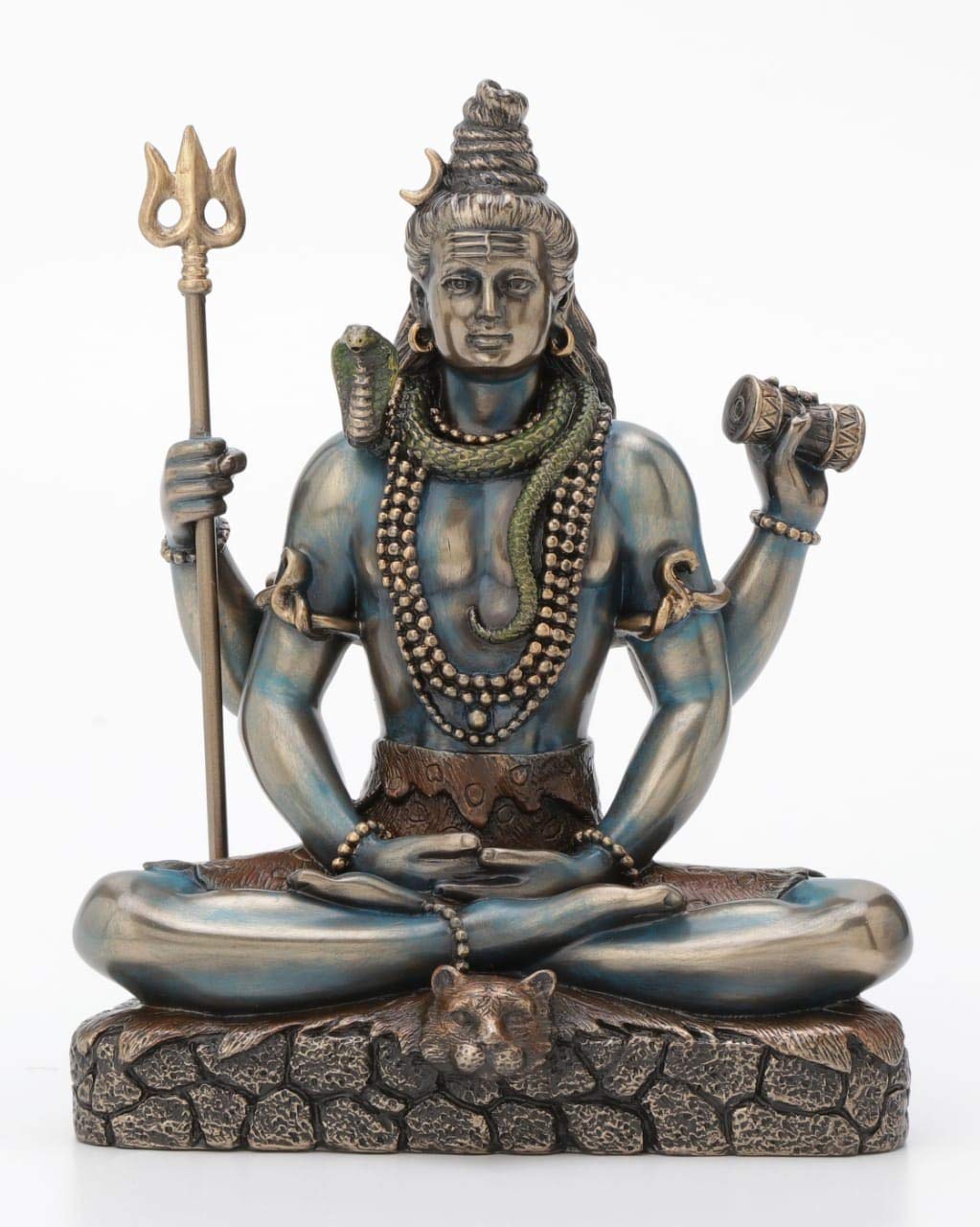 Collectible India Lord Shiva Idol Shiv Padmasana Sitting Statue | Gift Item for Home Family and Friends (3.1 Inches)