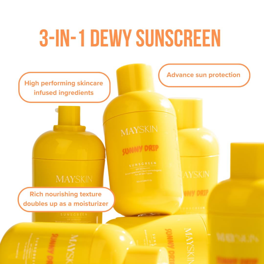 Mayskin SPF50 Sunscreen: Hydrating, Soothing, Broad Spectrum, 50ml