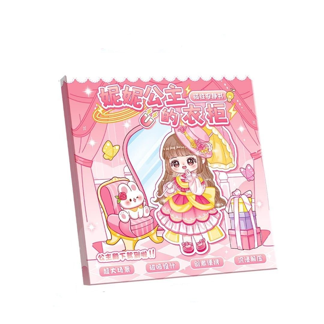 Diy Magnetic Dress-Up Princess |Pretend Play Toys For Girls| Magnetic Dress-Up Doll Book Toy For Girls – Reusable Magnetic Sticker Play Set With Stand & Scenes, 3 Year And Up