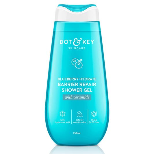 Dot & Key Cica & 1% Salicylic Daily Exfoliating Shower Gel | Niacinamide Infused | Body Wash for Oil & Acne Control | Reduces Body Acne & Smoothes Irritation | Clean, Acne Free Skin | 250ml