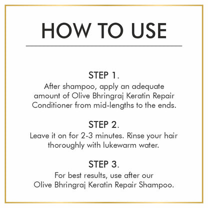 Nuerma Science Keratin Repair Olive Bhringraj Hair Conditioner for Dehydrated & Strengthen Hair