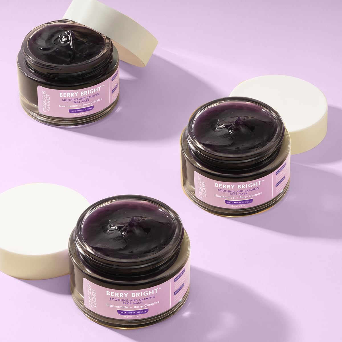 Conscious Chemist Berry Bright Face Mask with Niacinamide & Berry Extracts 50g